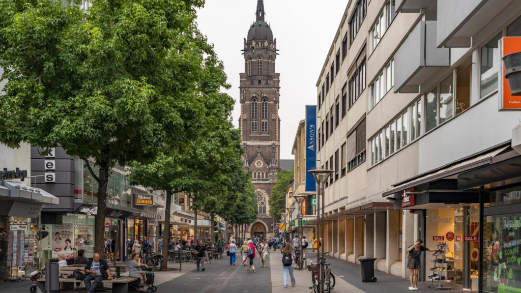Krefeld city centre Germany