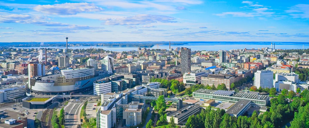 Tampere city skyline Finland