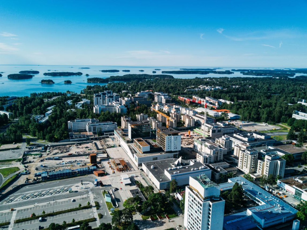 Espoo city skyline Finland