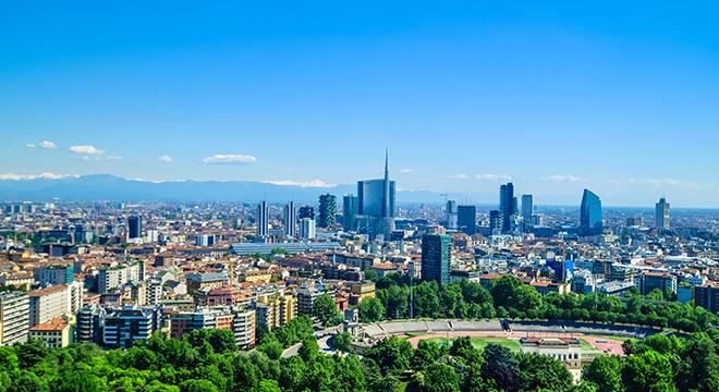 Milan skyline Italy