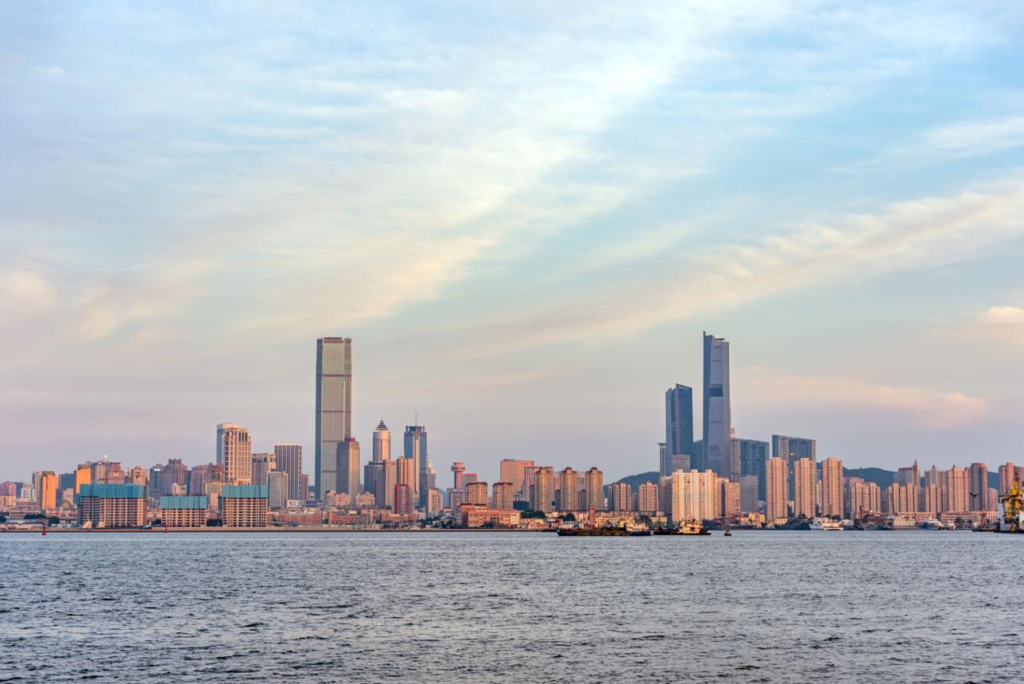 Dalian city skyline China