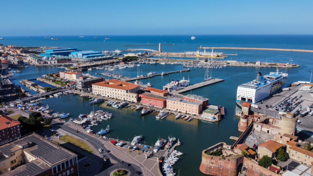 Livorno port Tuscany Italy