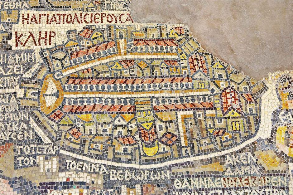 Madaba Map mosaic Jordan