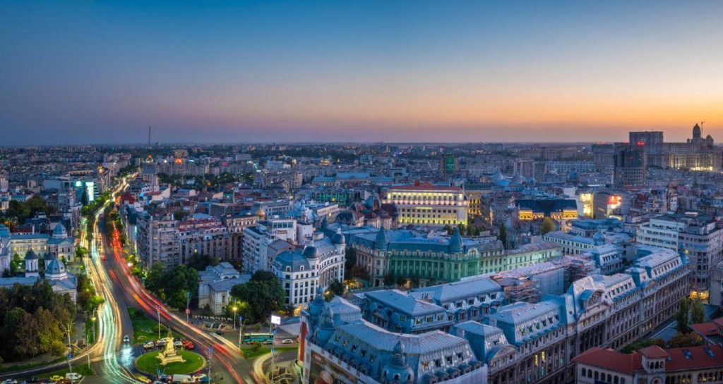 Bucharest cityscape Romania