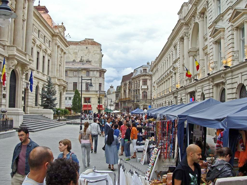 Local streets and markets in Bucharest