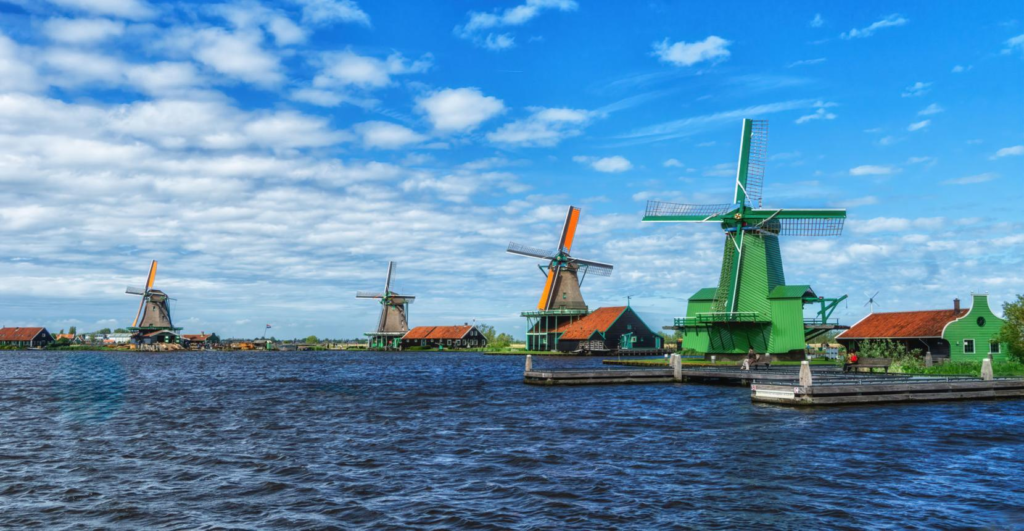 Zaanse Schans windmills Zaanstad Netherlands