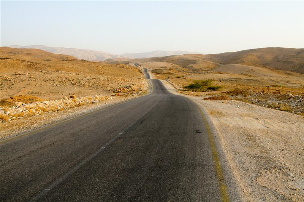 Jordan desert road landscape
