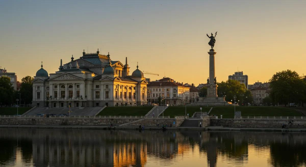 Danube riverside and historic landmarks in Ruse