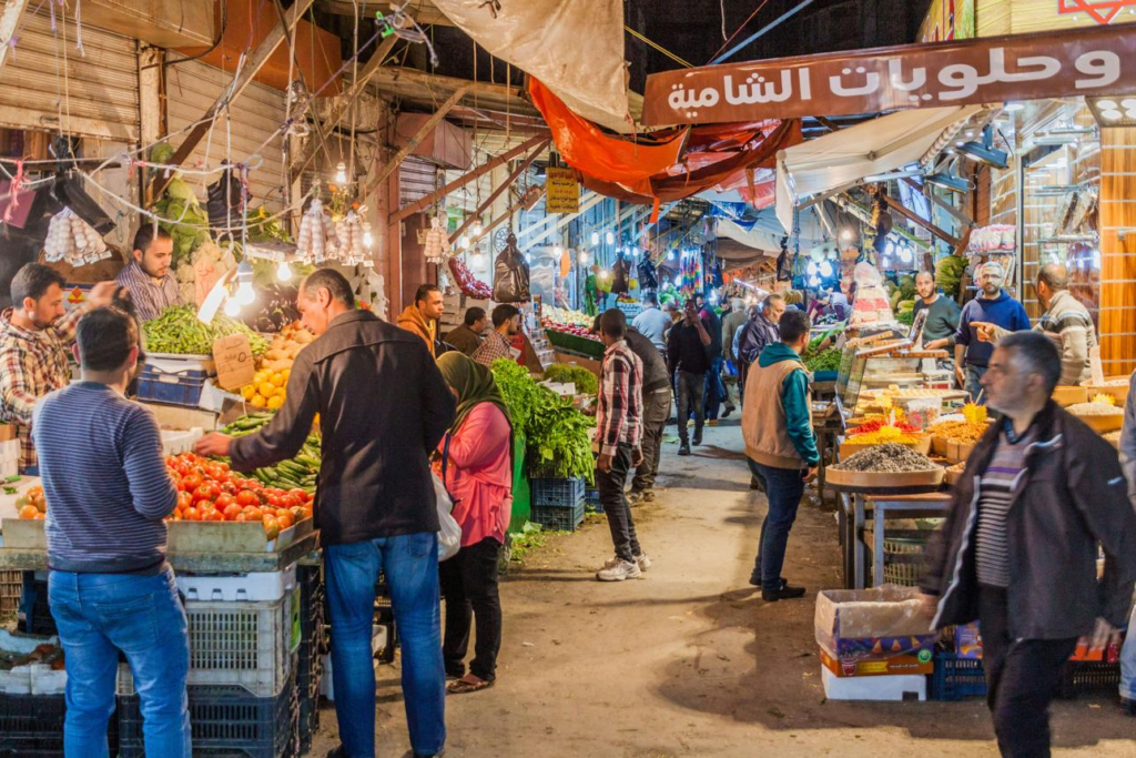 Jordan local street market Amman