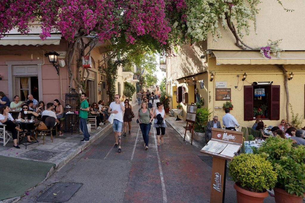 Athens Plaka neighbourhood Greece