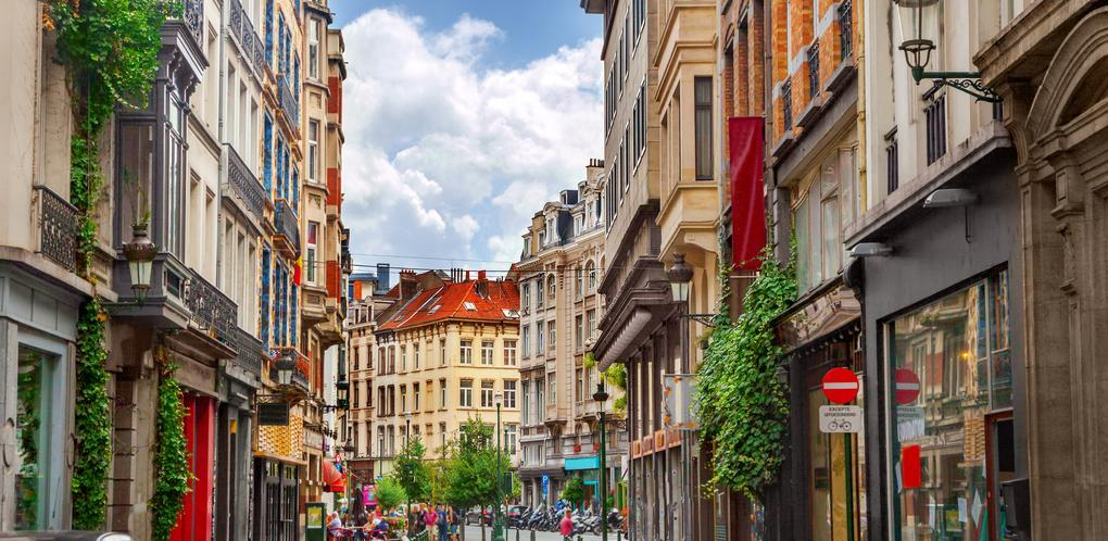 Brussels historic streets Belgium