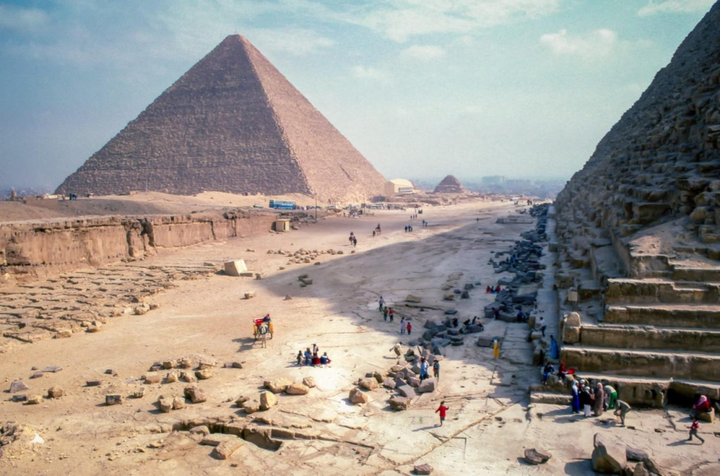 Giza archaeological plateau Egypt