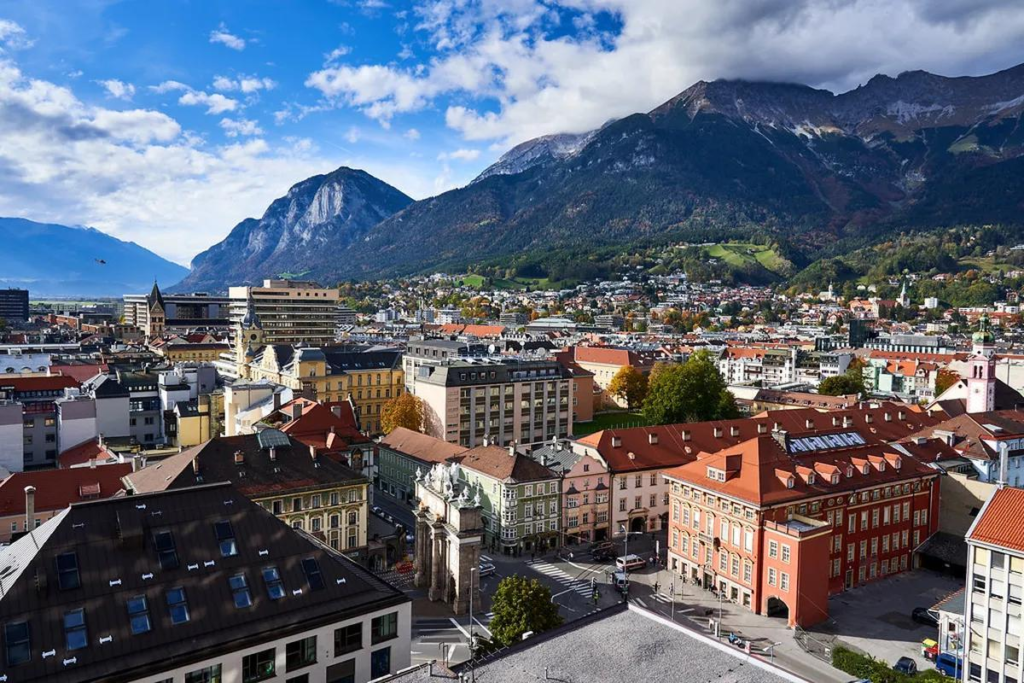 Innsbruck Austria city mountains