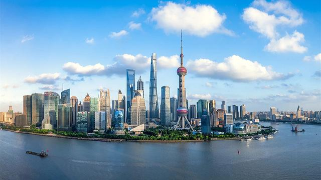 Panoramic urban landscape showcasing Shanghai’s contemporary architecture and cityscape.