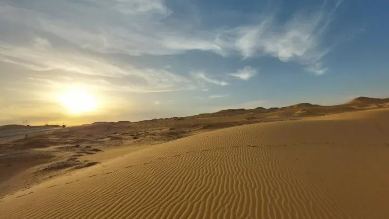 Desert landscape in Al-Qassim Province Saudi Arabia.