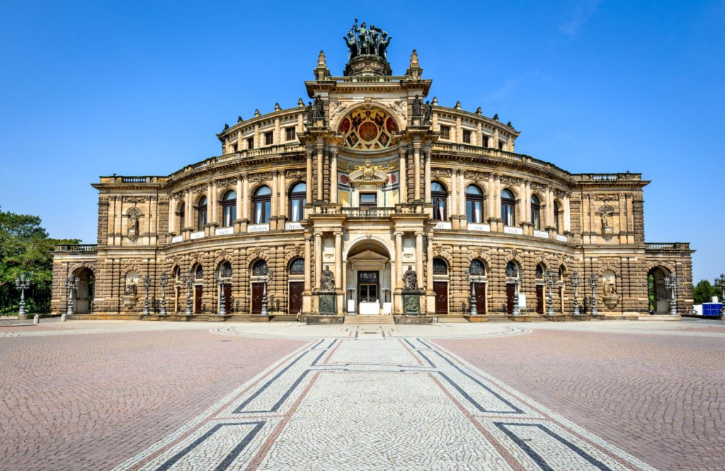 Semper Opera House building in Dresden Germany.