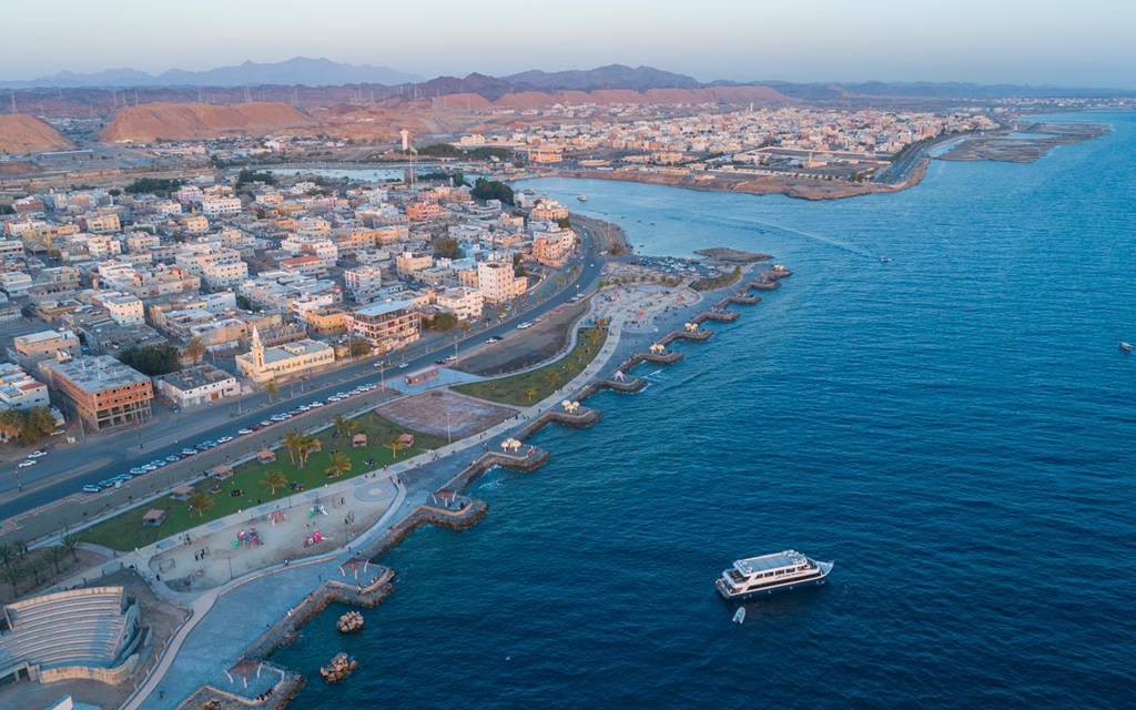 Red Sea coastline near Duba Saudi Arabia.