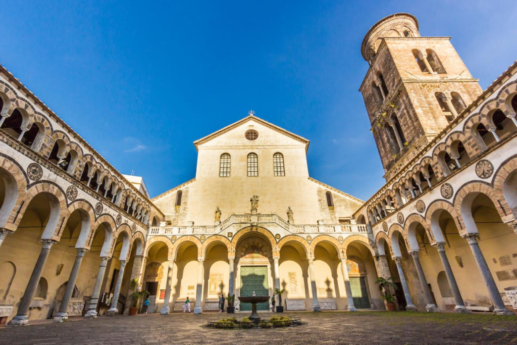 Historic Salerno Cathedral in Italy.