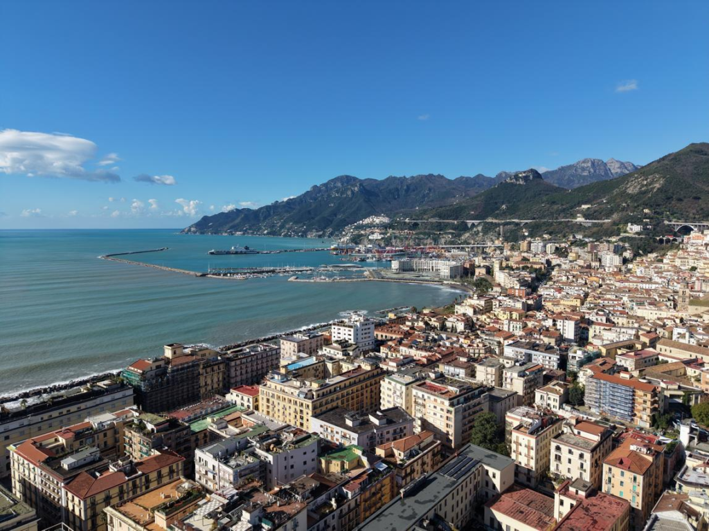 Coastal scenery near Salerno Italy.