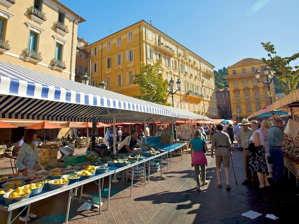 Local streets and markets in Nice