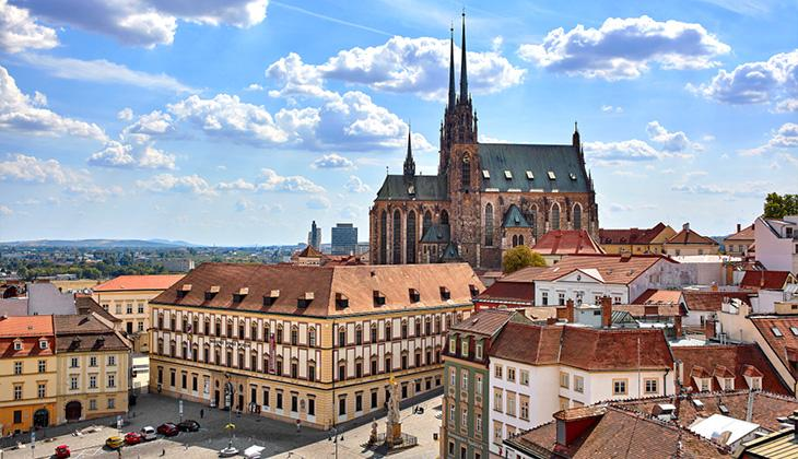 Spilberk Castle and historic landmarks in Brno
