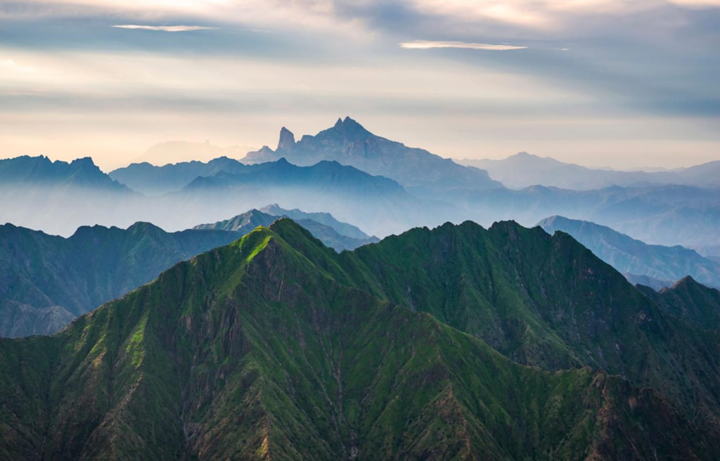 Mountain landscape around Al Namas in Asir Saudi Arabia.
