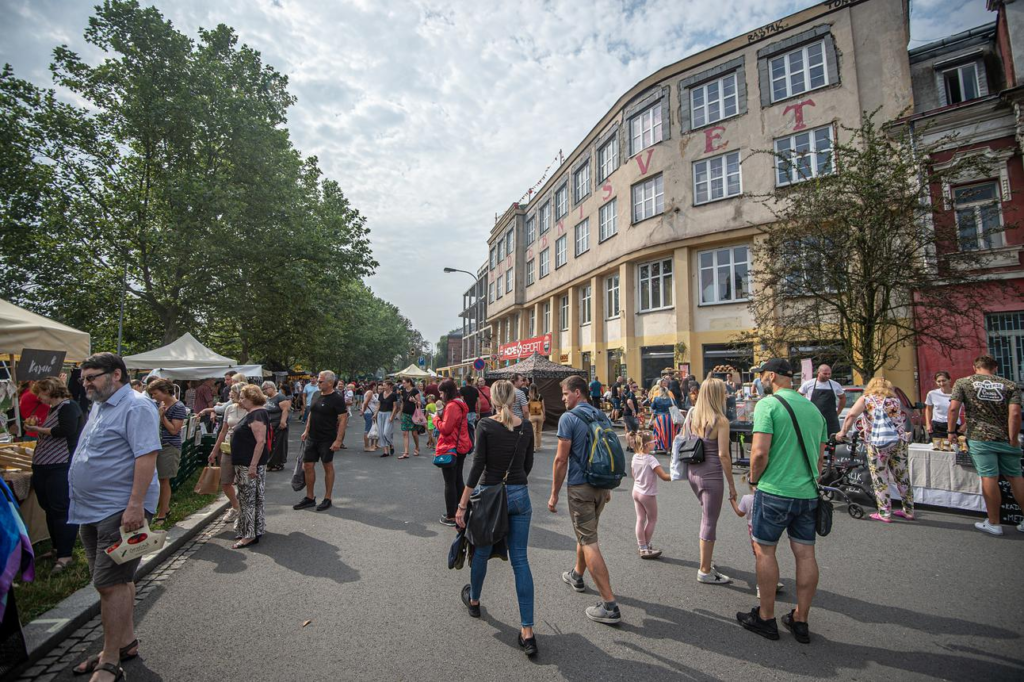 Local streets and markets in Ostrava