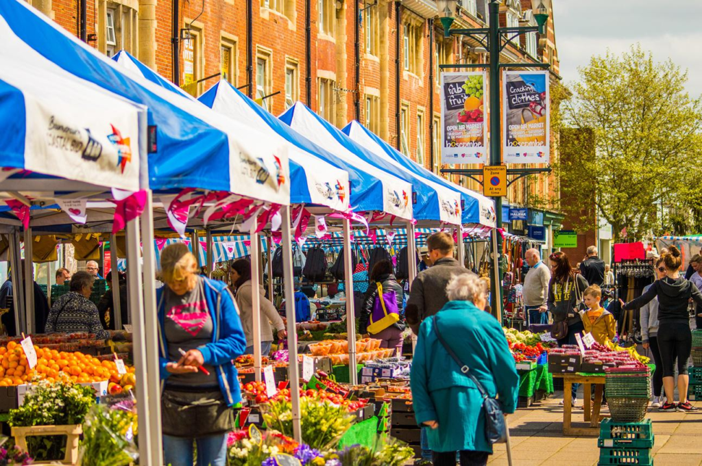 Local streets and markets in Bournemouth