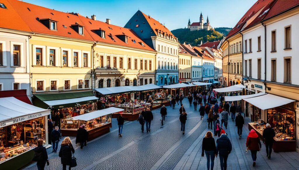 Local streets and markets in Nitra