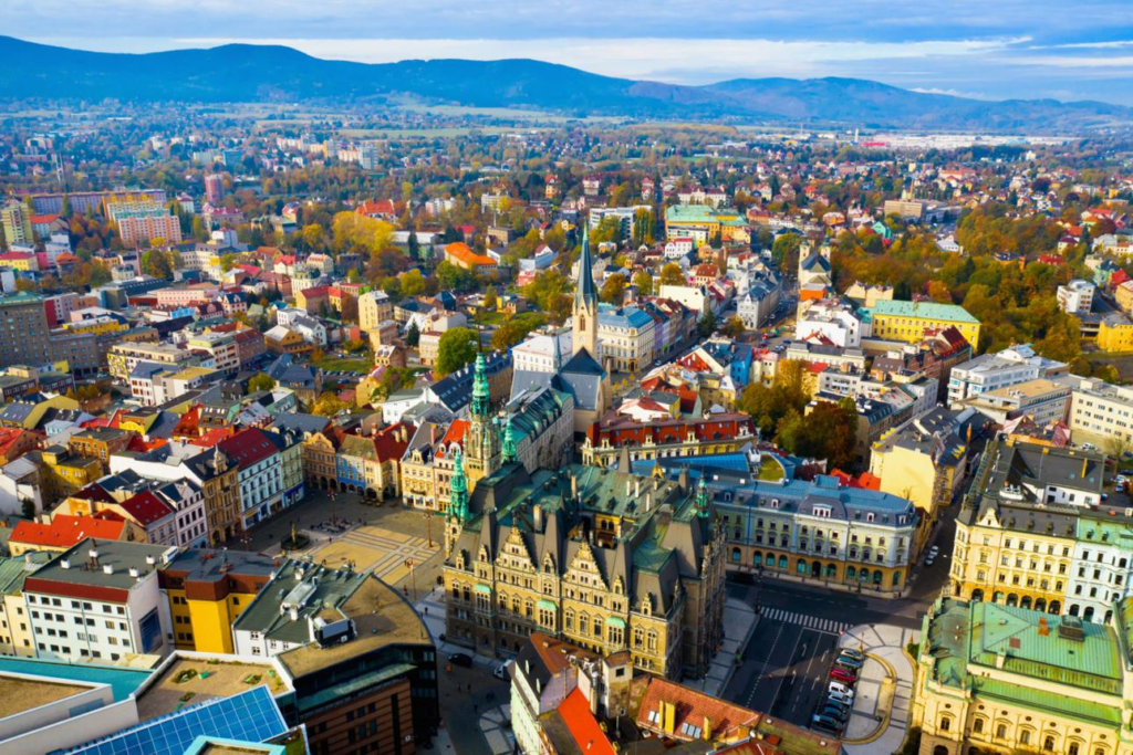 Liberec cityscape Czech Republic