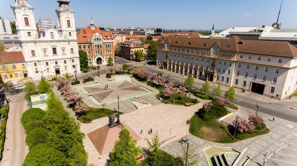 Urban areas public squares Miskolc Hungary