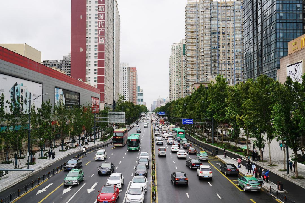 Urban streets city areas Zhengzhou China