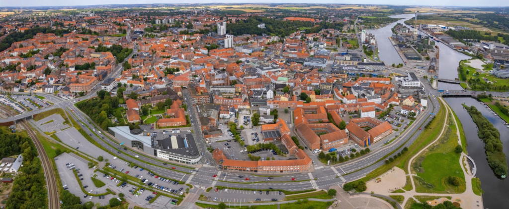 Randers Denmark skyline city centre