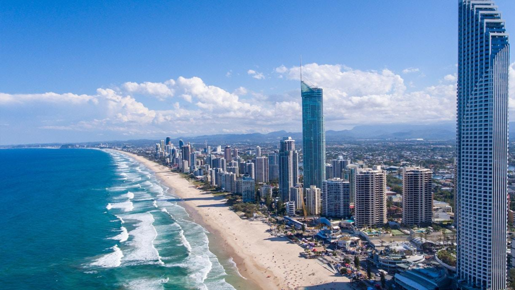 Gold Coast Australia skyline Surfers Paradise beach