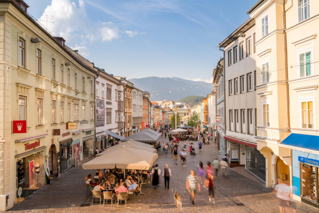 Historic centre streets Villach Austria