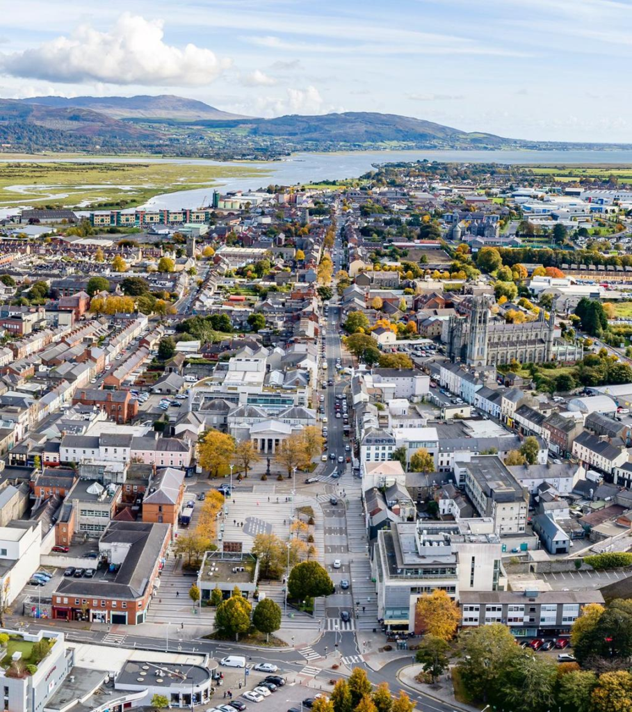 Dundalk Ireland town centre skyline