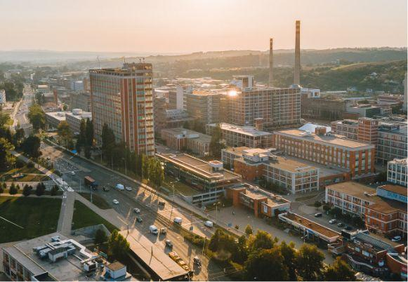 Zlin Czech Republic skyline Bata architecture