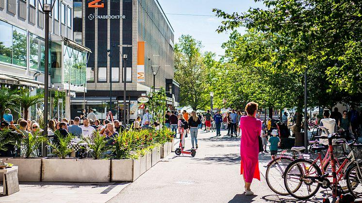 Västerås city centre streets Sweden
