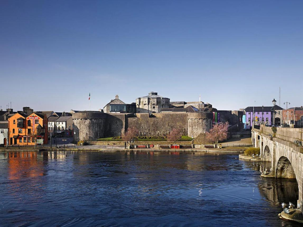 Athlone Castle overlooking the River Shannon in Ireland.