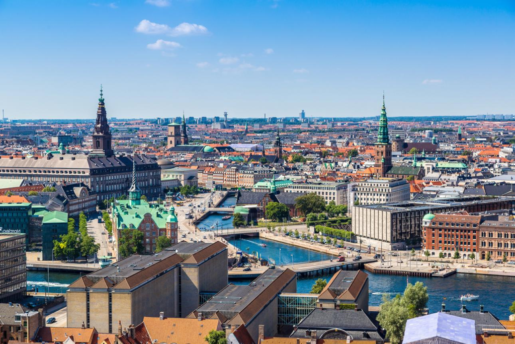 Copenhagen city skyline Denmark