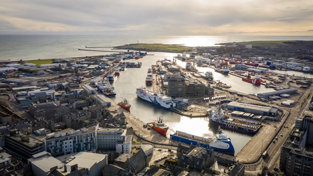 Aberdeen harbour Scotland