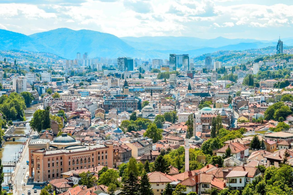 Sarajevo cityscape Bosnia and Herzegovina