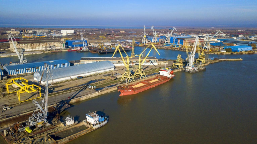 Danube River port area Galati
