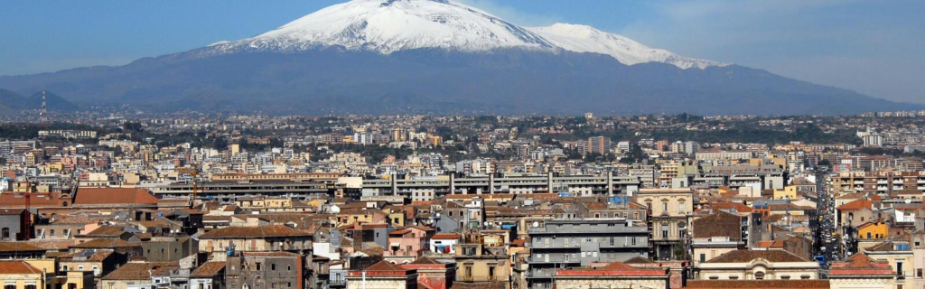Mount Etna view from Catania Sicily