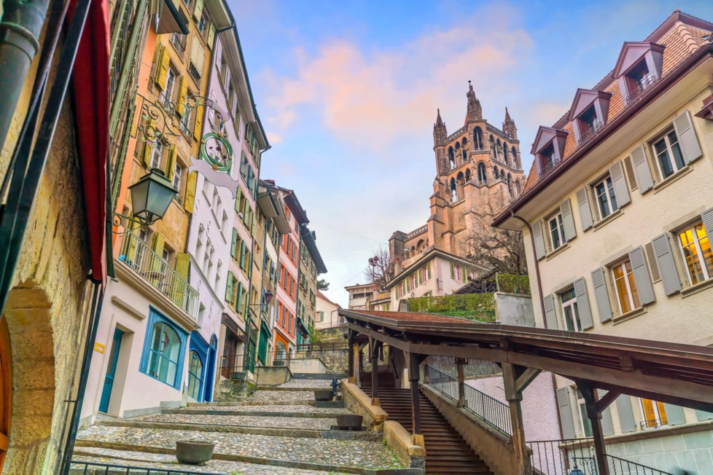 Lausanne Old Town Switzerland