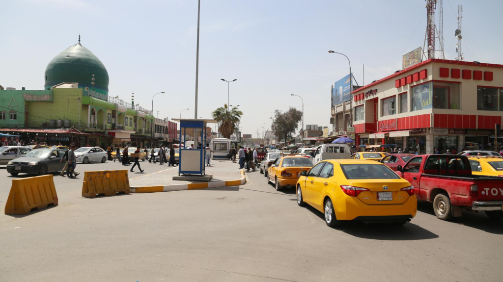 Kirkuk city centre streets Iraq