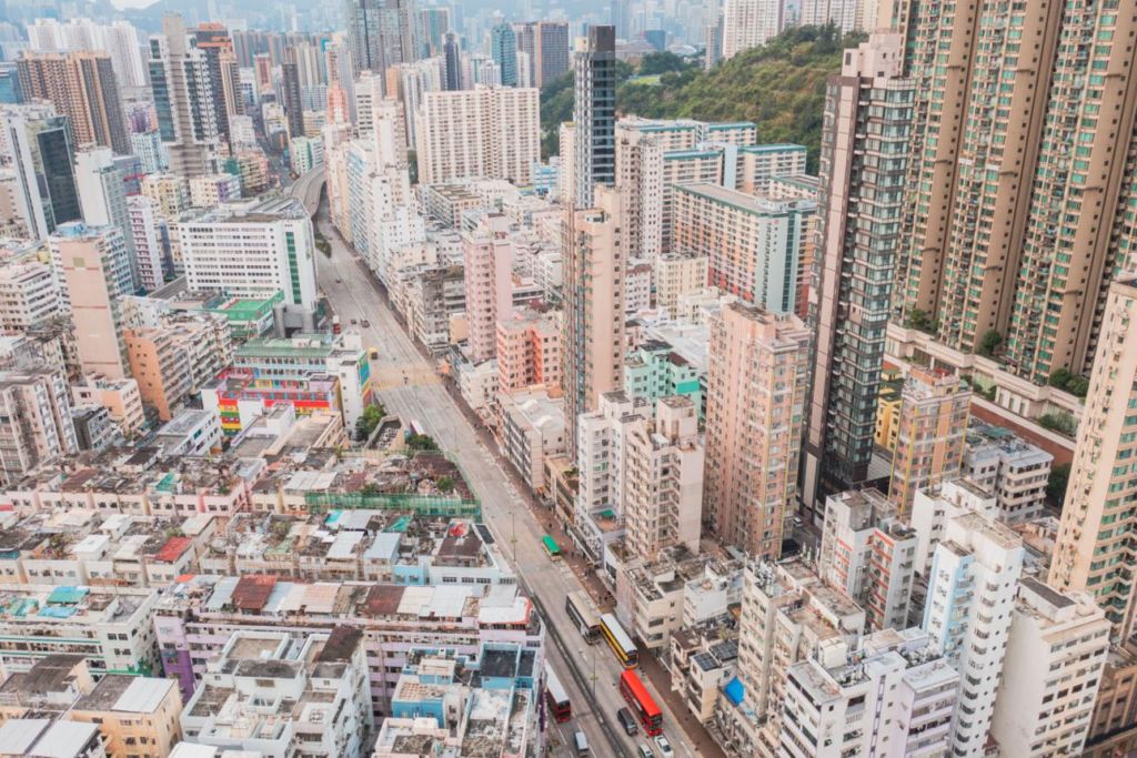 Kowloon urban neighbourhood Hong Kong