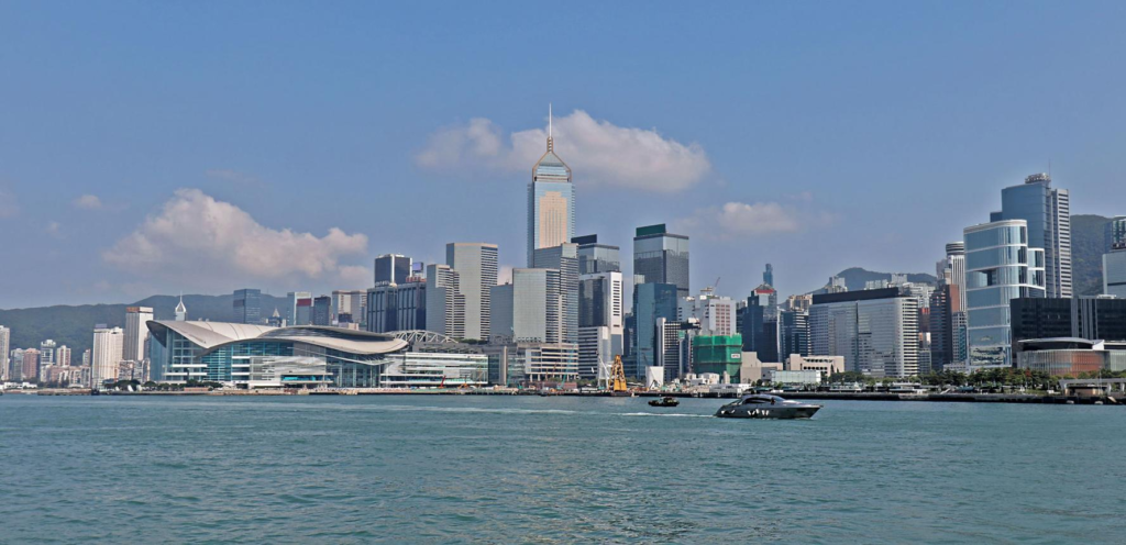 Wan Chai Hong Kong skyline