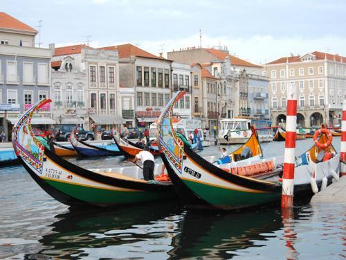 Moliceiro boats Aveiro Portugal