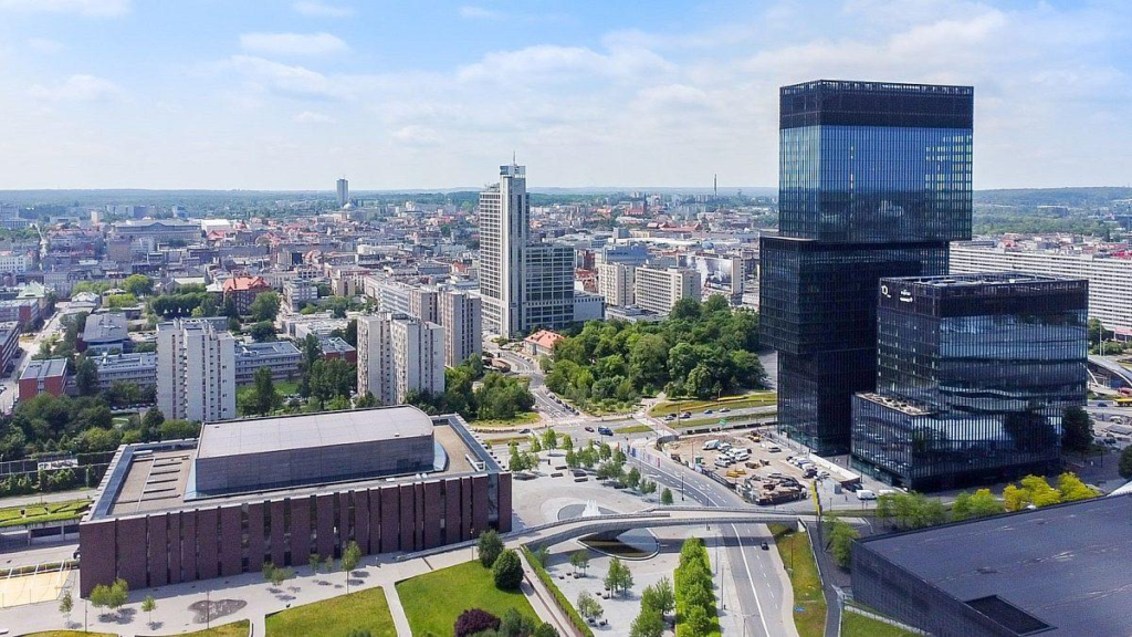 Katowice Poland city skyline